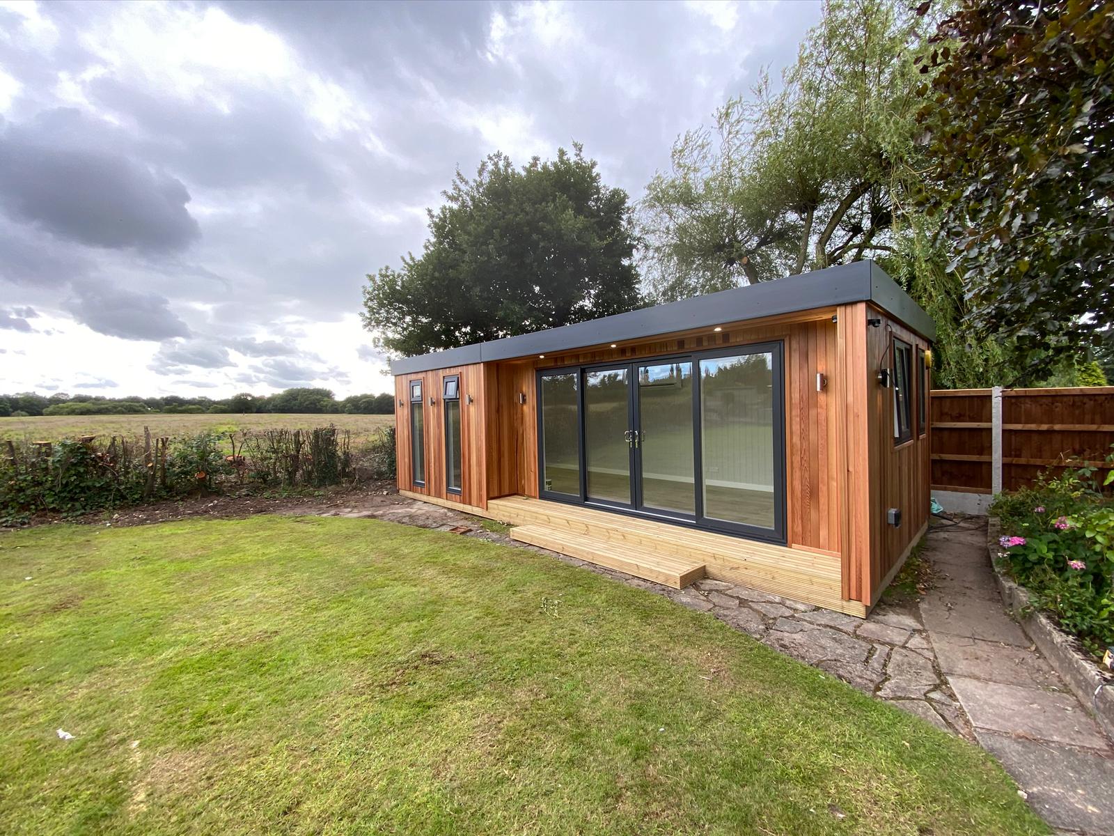 Bespoke Timber Cabin for School with steps