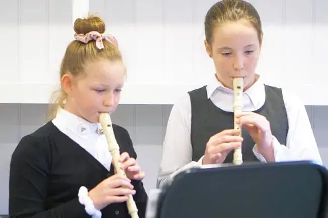 Cabins For Schools - Langar C of E pupils practising music in their music cabin-opt