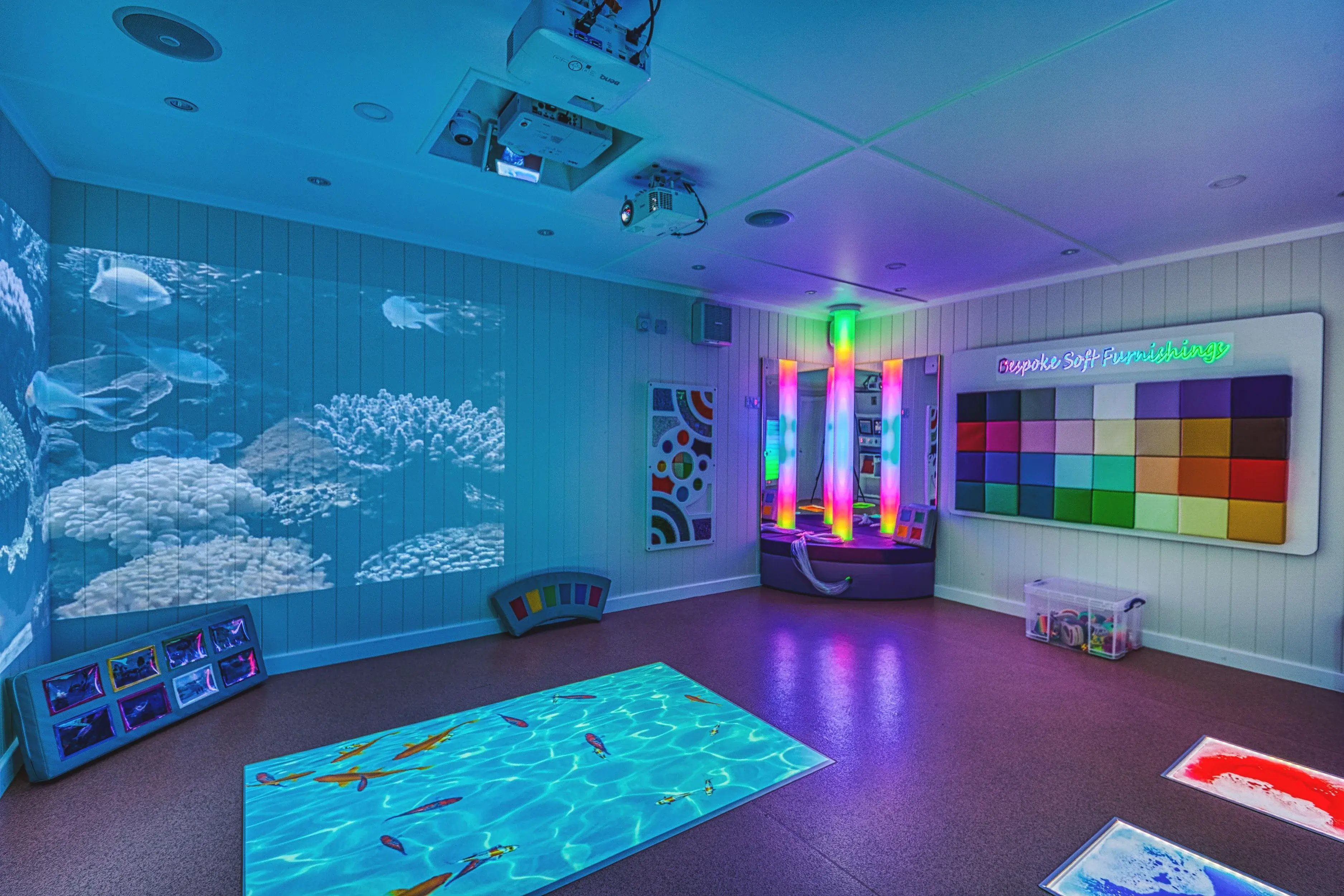 modular sensory room designed and installed by cabins for schools and sensory technology in partnership