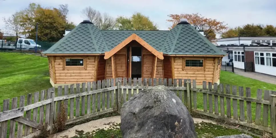 Cabins for Schools - Pops Outdoor Adventure (Maltby) x2 10m2, 3m Double Joined Corridor-1.5m porch-500h