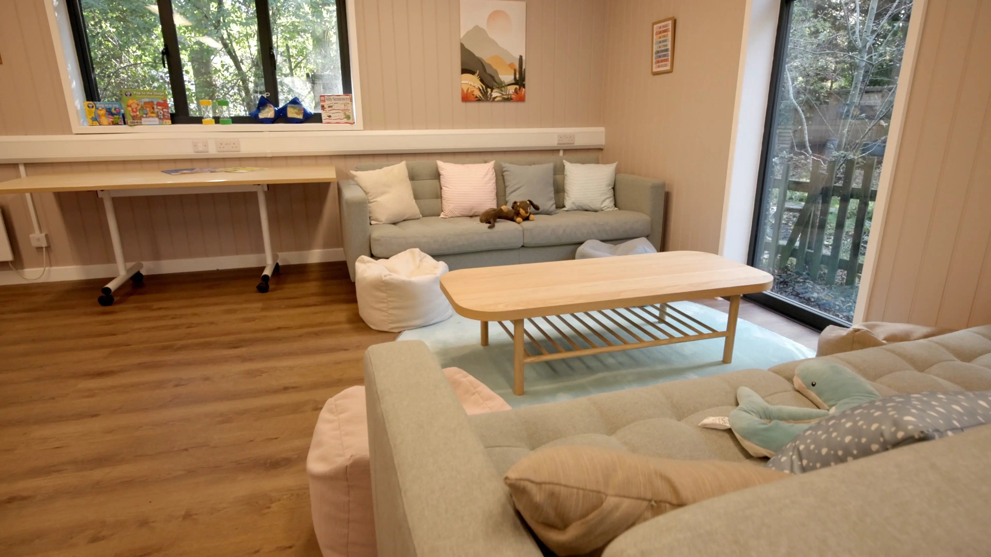 nurture hub with soft furnishings to help students to relax