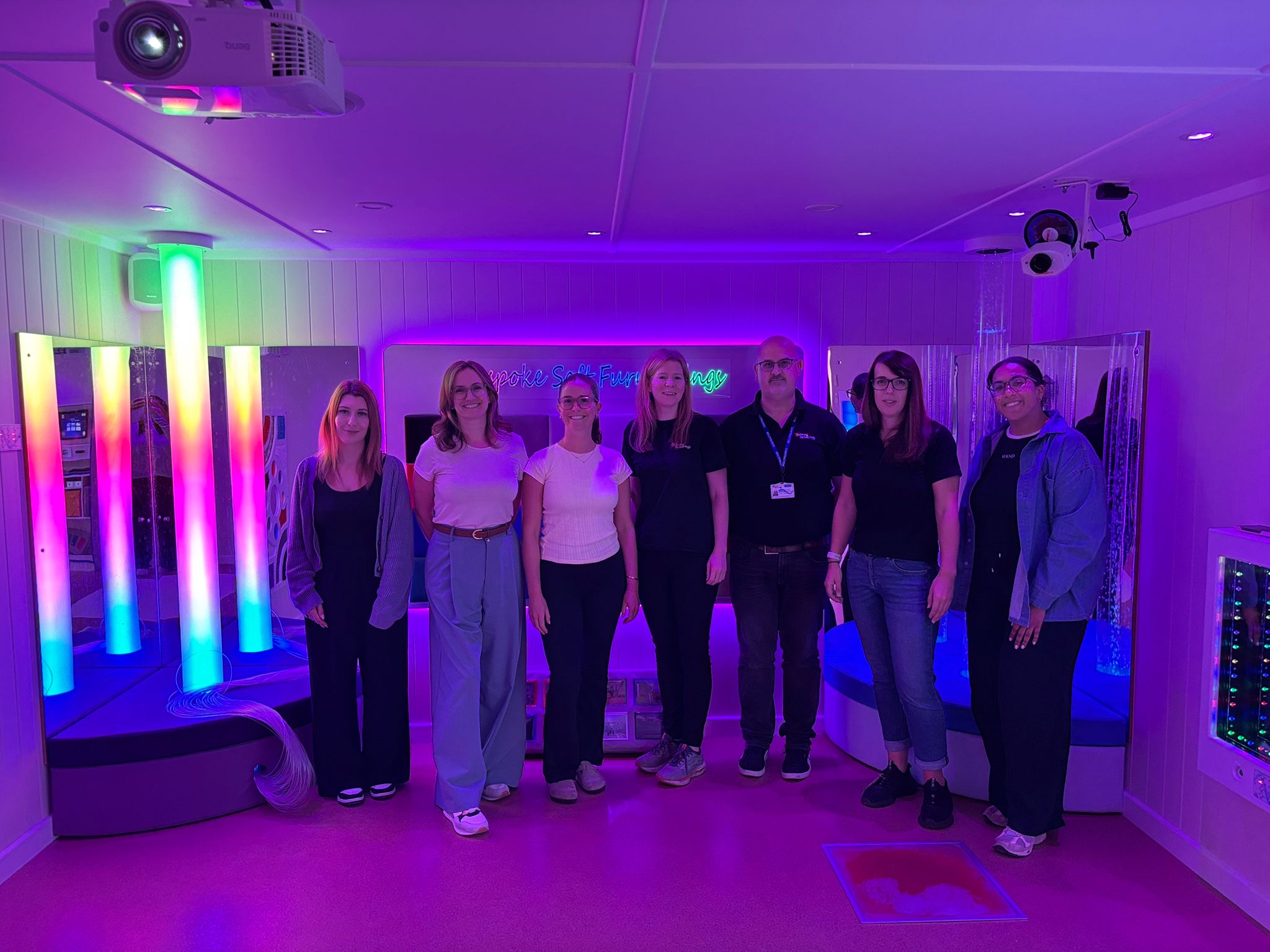team at cabins for schools and sensory technology