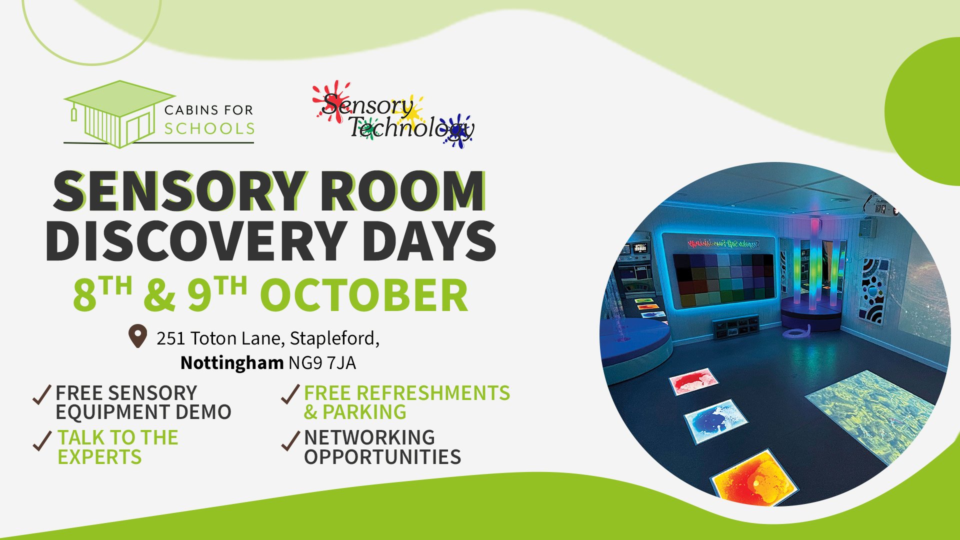 sensory room equipment and technology demonstrations for teachers, sencos, headteachers and PTAs